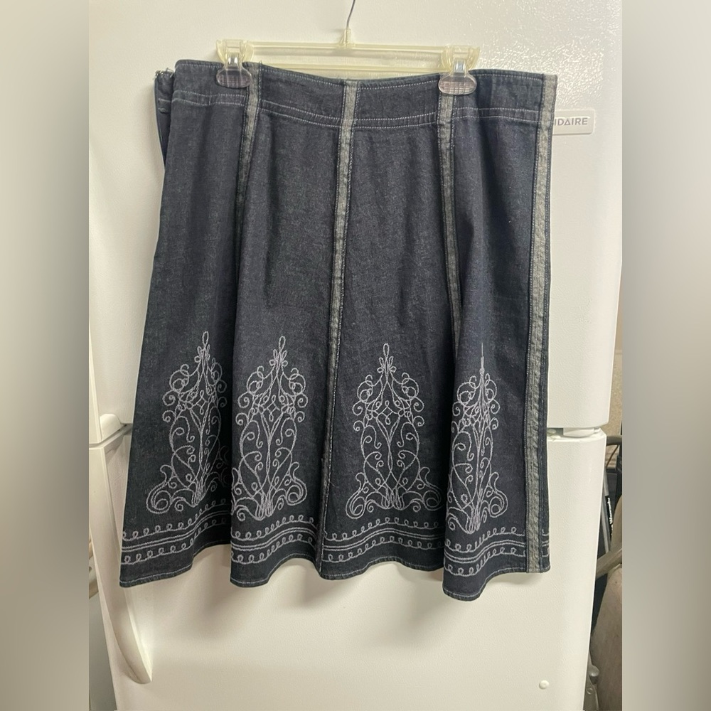 Flared Denim Skirt